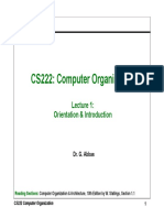 CS222: Computer Organization: Orientation & Introduction