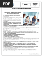 Sesión #5 Comunicación Asertiva