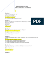 Assignment No. 3 Date For Submission: 30/03/2020: Name: Amlan Khan ID: 20180312026 Answer: Yellow Color Marked