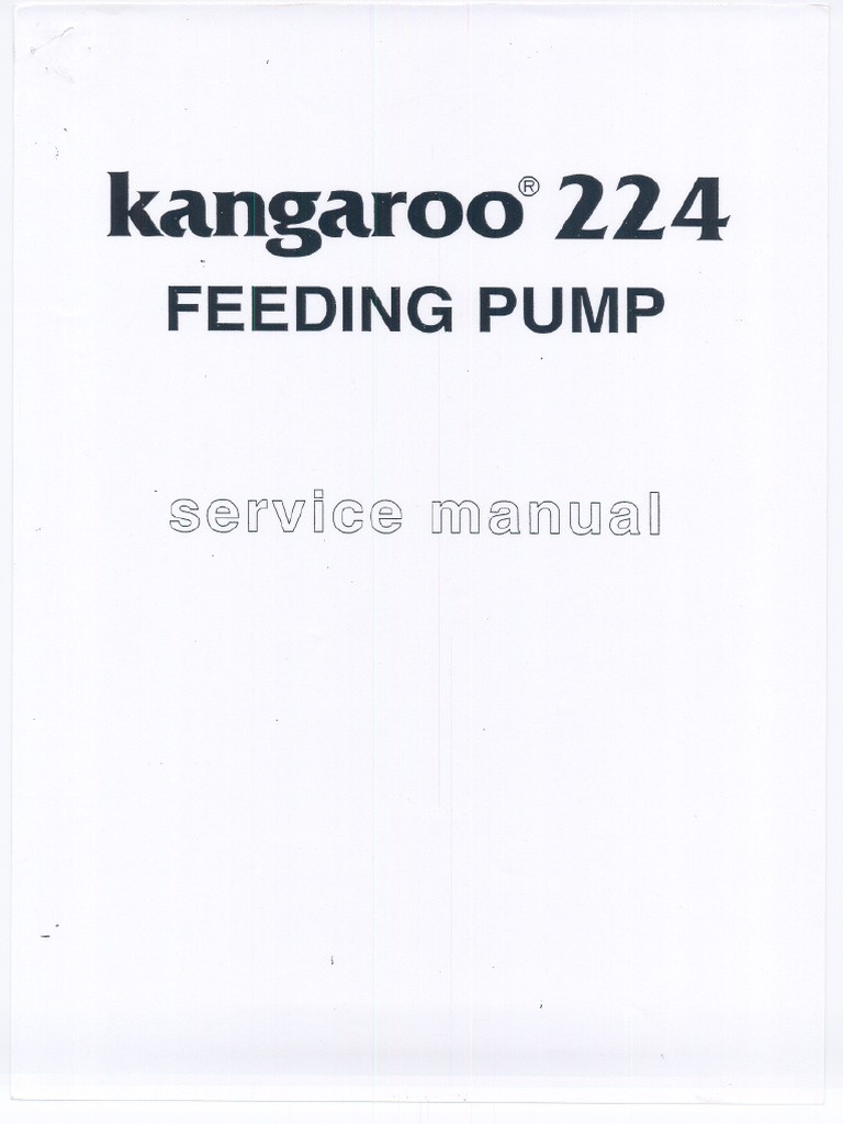 Kendall Kangaroo 224 Feeding Pump Service Manual PDF