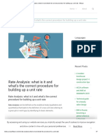Rate Analysis - What Is It and What's The Correct Procedure For Building Up A Unit Rate - BibLus