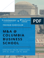 M&A at Columbia Business School: Program Curriculum