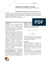 Determinación Cuantitativa de Vitamina C en Frutas