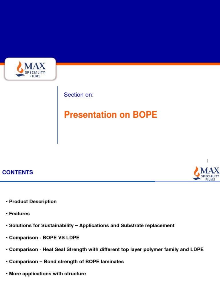 Presentation On Bope Pdf Pdf Polyethylene Industrial Processes