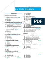 Multiple Choice Questions: Demography