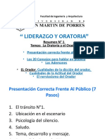 1_ La Oratoria  y  Actitud del Orador