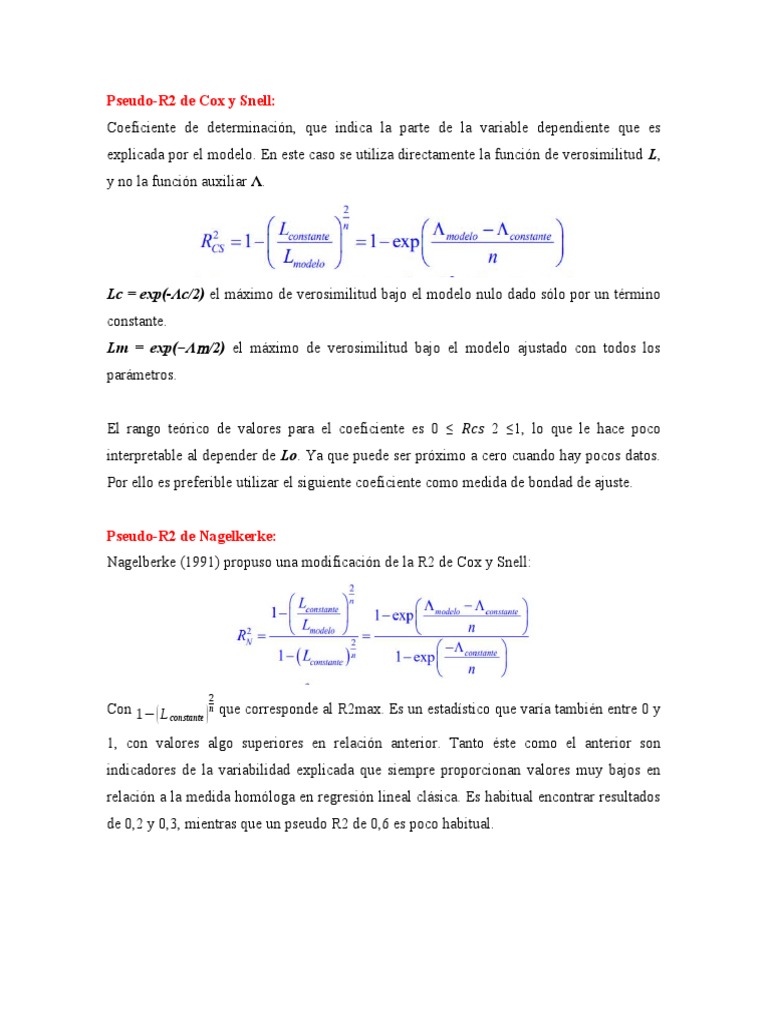 Pseudo R2 | PDF