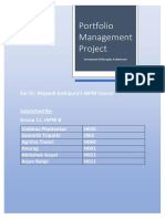 Portfolio Management Project: For Dr. Mayank Joshipura's IAPM Course