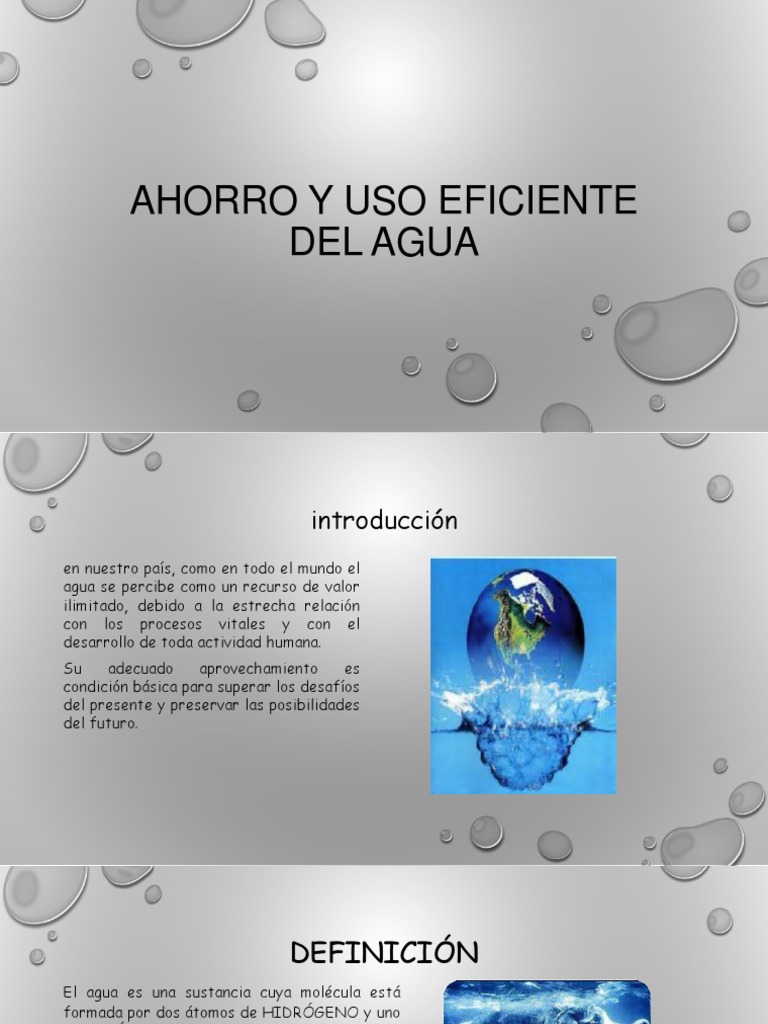 Ahorro y Uso Eficiente del Agua y Energía | PDF | Dióxido de carbono | Agua