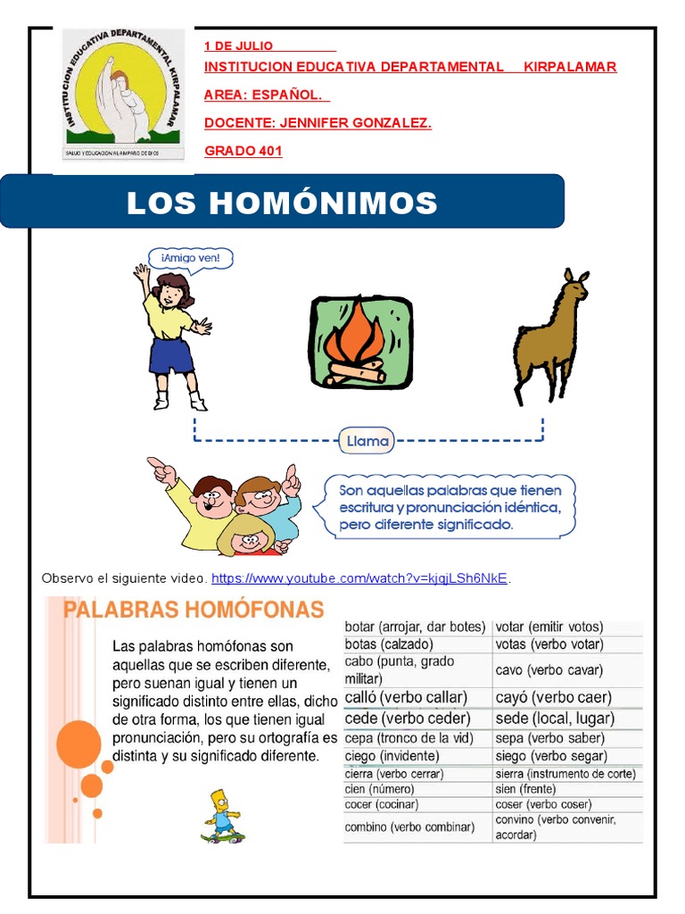 Los Homónimos | PDF