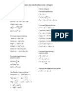 Formulario Calculo Diferencial e Integral