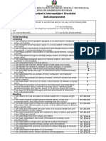 Intermediate 1 STUDENT SELF ASSESSMENT CHECKLIST