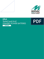 Vented Lead-Acid Standby Power Batteries: Catalogue