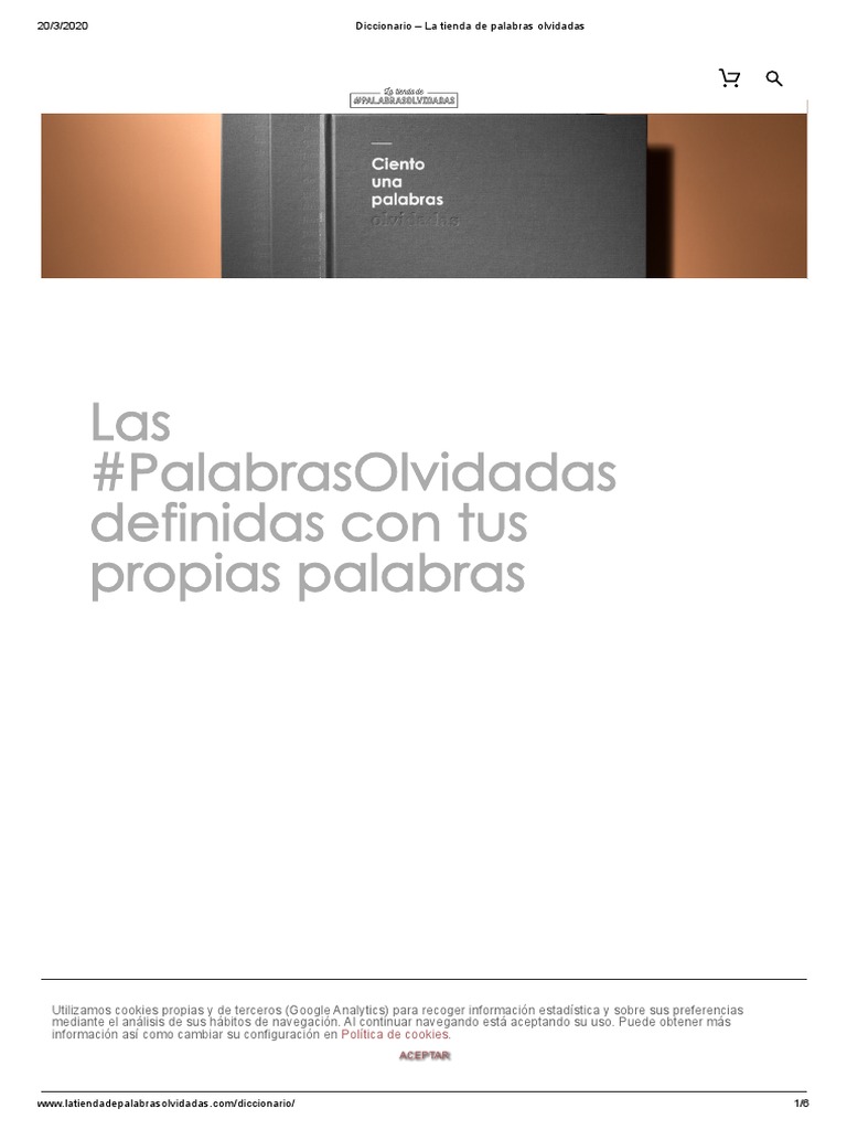 Diccionario - Palabras Olvidadas | PDF | Cookie HTTP | Ética de internet