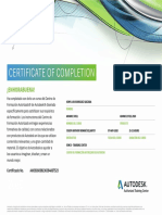 Certificado de Advance Steel PDF