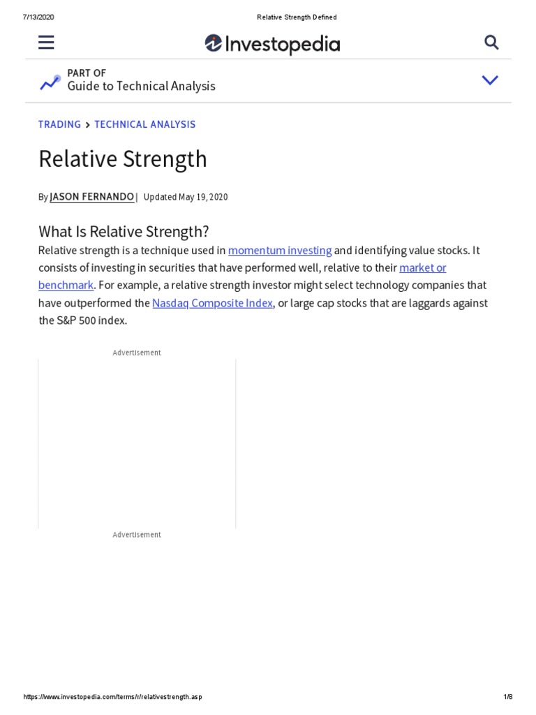 Understanding Relative Strength Investing | PDF | Exchange Traded Fund ...