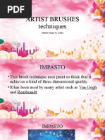 Artist Brushes Techniques: Glanie Gaye G. Caña