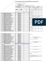 SF 5 Report on Promotion and Level of Proficiency