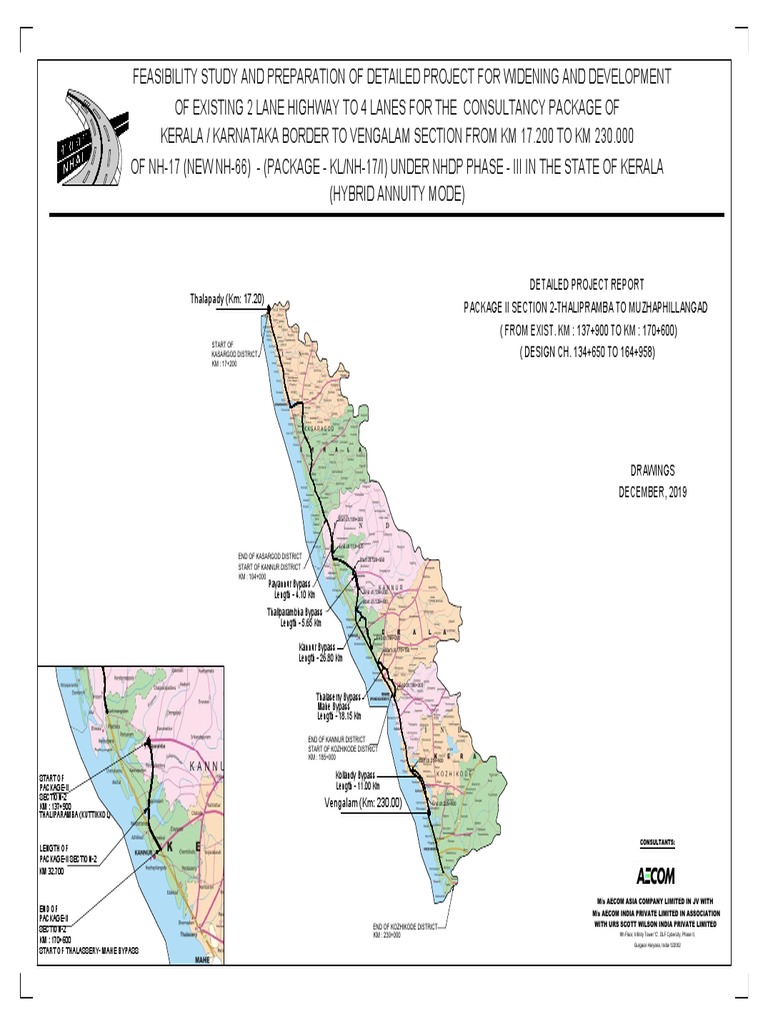 Nh 17 Kerala Map Highway Drawing Kerala Pdf | Pdf | Transportation Engineering | Road  Infrastructure