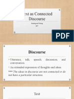Text As Connected Discourse: Reading and Writing ppt1