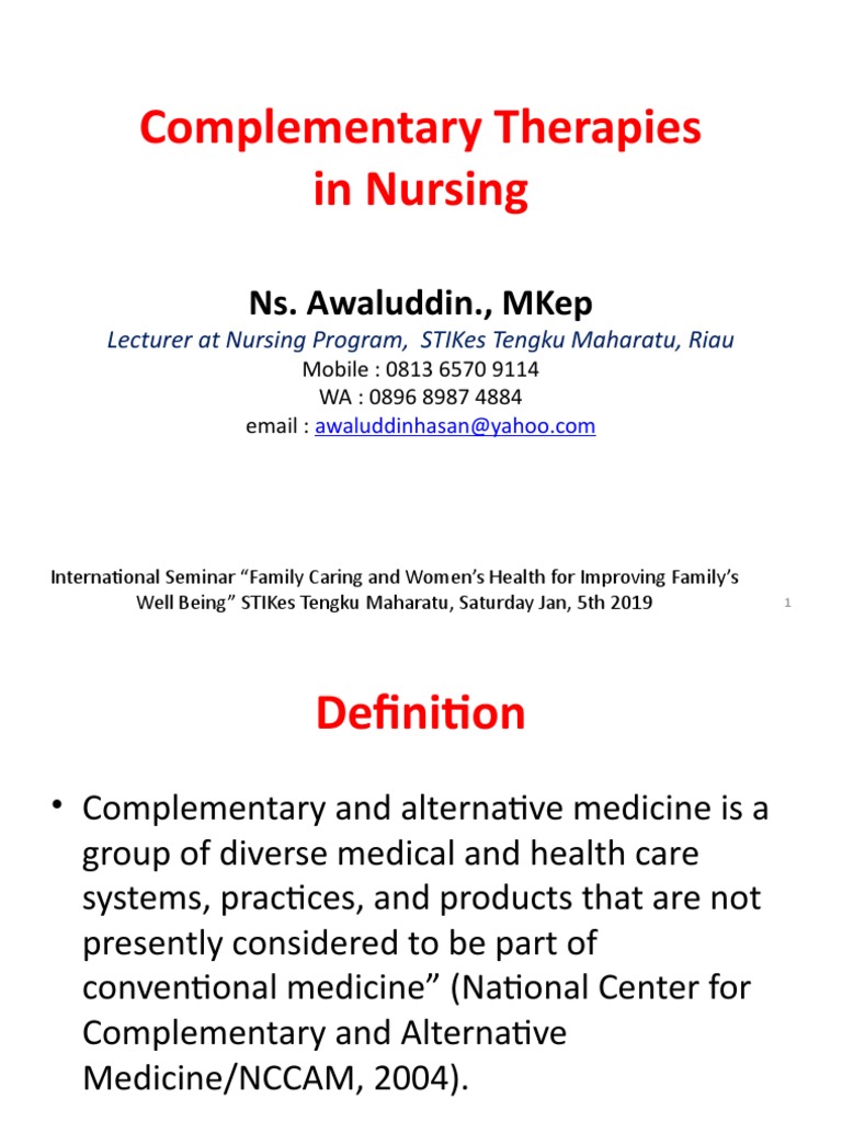 Complementary Therapies in Nursing | PDF | Alternative Medicine | Nursing