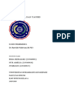 Makalah Iman, Akidah, Dan Tauhid: IRMA REISASARI (219360001) NUR AMELIA (219360018) JUMRIANI (219360015)