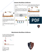 Movimiento Rectilíneo Uniforme MRU - Ejercicios Resueltos PDF