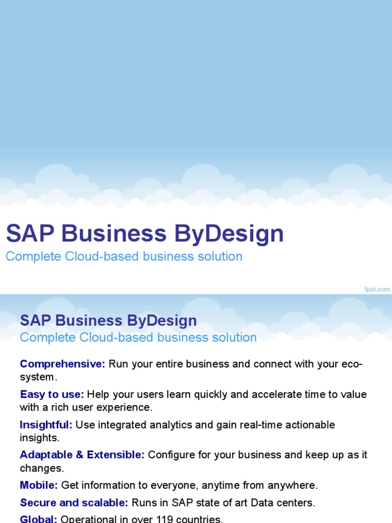 SAP Business ByDesign Overview | PDF
