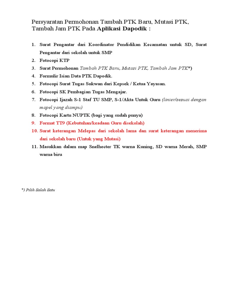 Persyaratan Permohonan Pdf