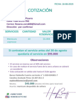 Cotización HOMEBEAUTY Despedida de Soltera PDF