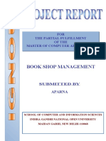 Book Shop Management: FOR The Partial Fulfillment of The Master of Computer Application