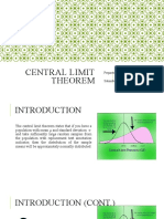 Central Limit Theorem: Prepared By: Submitted To