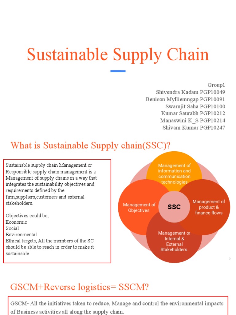 Understanding Sustainable Supply Chains | PDF | Sustainability | Supply ...