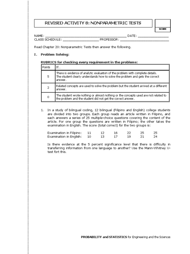 Bilingual Coding Study: Mann-Whitney Test | PDF | Multiple Choice ...