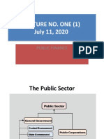Lecture No. One (1) July 11, 2020