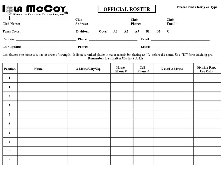 2008 2009OfficialRoster | PDF