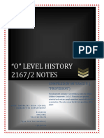 "O" Level History 2167/2 NOTES: Compiled by Mutangi P. ("Professor")