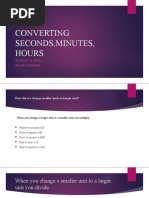 CONVERTING SECONDS, MINUTES, HOURppt