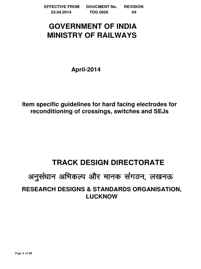 Railways Hard Facing Guidelines | PDF | Welding | Construction