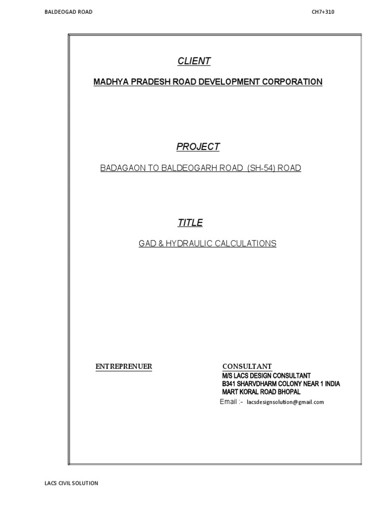 Hydraulic Design PDF Liquids Physical Geography
