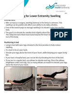 Positioning For Lower Extremity Swelling: Instructions