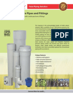 Rigid PVC Pressure Pipes and Fittings: ... The Most Comprehensive Range With A Wide Spectrum of Fittings