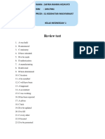 Review Test: Nama: Safira Rahma Hidayati NIM: 10317061 Prodi: S1 Kesehatan Masyarakat