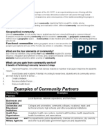 Examples of Community Partners