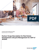 Feature Scope Description For Real Estate Development Lifecycle Management For SAP S/ 4hana