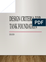 Design Criteria For Tank Foundation