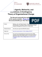 Change Agents, Networks, and Institutions: A Contingency Theory of Organizational Change