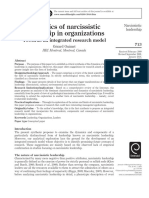 Dynamics of Narcissistic Leadership in Organizations: Towards An Integrated Research Model