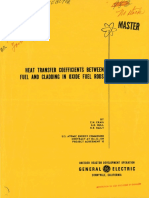 Heat Transfer Coefficients Between Fuel and Cladding in Oxide Fuel Rods