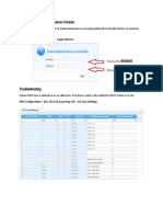 Logging in To Web Maintenance Console